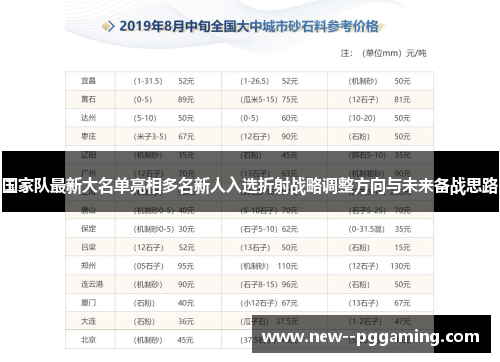国家队最新大名单亮相多名新人入选折射战略调整方向与未来备战思路